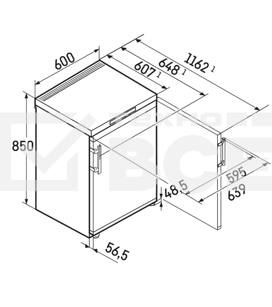 Морозильная камера Liebherr FNsddi 1624-20 001, нержавеющая сталь, 86 л, 4 ящика