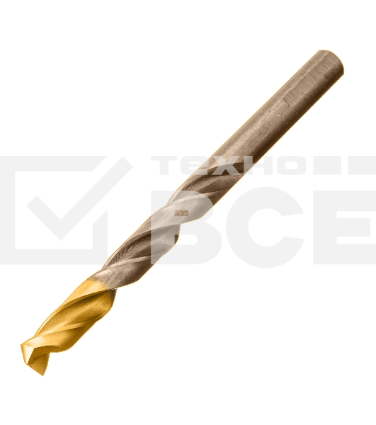 Набор сверл по металлу Denzel 1-10 мм, Р6М5К8-TiN, Golden Tip, 10 шт 723005