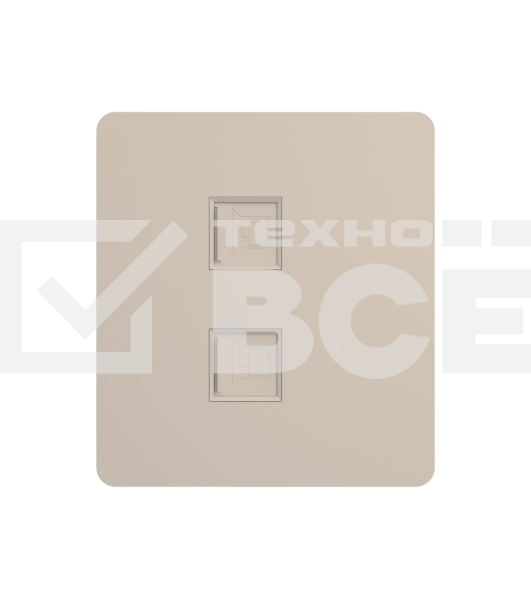 Розетка KRANZ ROUND компьютерная RJ45 кат6 с/у шелк