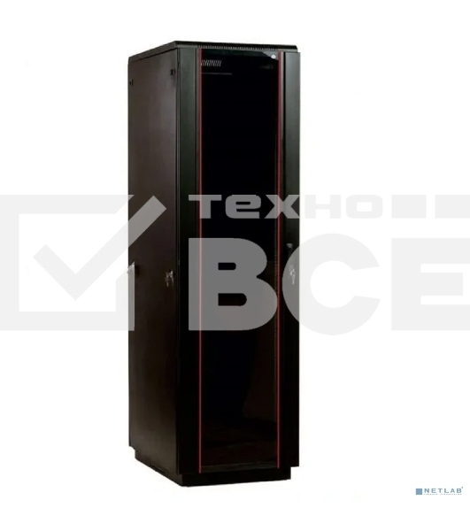 Шкаф ЦМО телекоммуникационный напольный 48U (800  1000) дверь стекло, черный