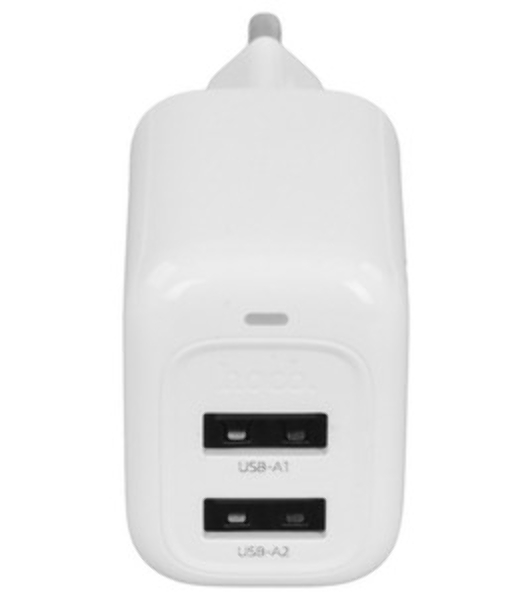 Сетевое зарядное устройство HOCO CS51A/Сетевое ЗУ/2 USB/Выход: 12W/белый