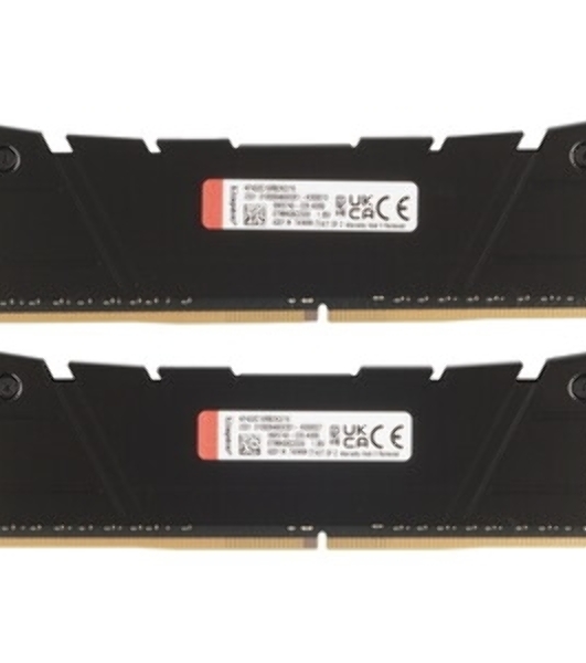 Оперативная память Kingston Fury Renegade, DDR4, 16GB (2x8GB), 3200MHz, CL16, DIMM, с радиатором, серый/черный