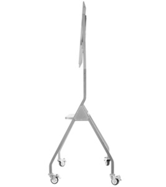 Мобильная стойка напольная Kromax OMEGA-12 silver, 1 шт/уп, Мобильная стойка напольная для TV 32'-120', max вес 80 кг, высота 1640-1820 мм, max VESA 1000x600 мм