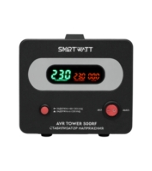 Напольный стабилизатор напряжения SMARTWATT AVR TOWER 500RF (140W - 260W, 500VA, 0.5 кВт, 50-60 Гц, розеток - 1, LED-дис