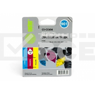 Картридж струйный Cactus CS-CC656 №901 многоцветный (18 мл.) для HP DJ 4500 series/J4524/J4535/J4580/J4624/J4660/J4680