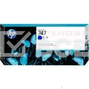 Картридж струйный HP 747 хроматический синий, для HP DesignJet Z9+ 300-ml