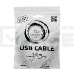 Кабель USB 2.0 Pro Cablexpert CCP-USB2-AMBM-6G, AM/BM, 1.8м, экран, серый, фото7