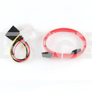 Кабель Gembird/Cablexpert Кабель SATA интерфейсный (48см) 7pin/7pin и питания (15см) 4pin/15pin(CC-SATA)