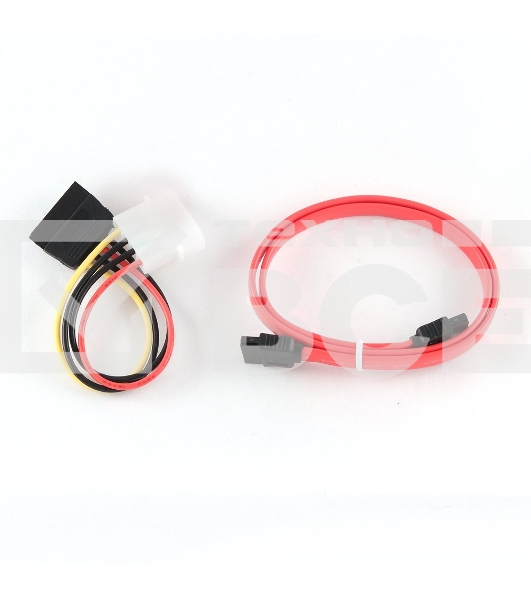 Кабель Gembird/Cablexpert Кабель SATA интерфейсный (48см) 7pin/7pin и питания (15см) 4pin/15pin(CC-SATA)