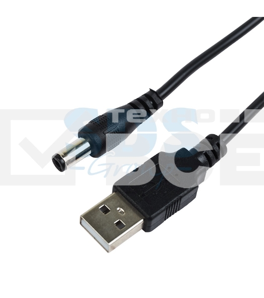 Кабель USB штекер - DC разъем питание 2,1х5,5 мм, длина 1,5 метра Rexant