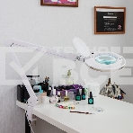 Лупа на струбцине Rexant, круглая, 3D, с подсветкой 60 LED, сенсорный регулятор яркости, белая 31-0531, фото5