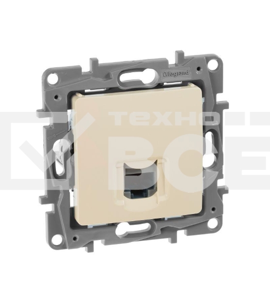 Розетка RJ45 кат. 5 UTP, сл. кость ETIKA