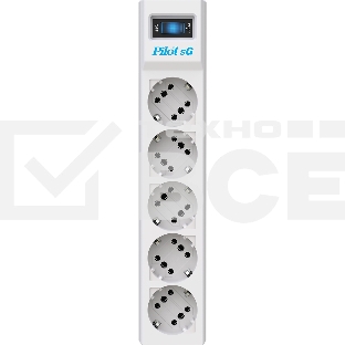 Сетевой фильтр ZIS PILOT Surge protector Pilot SG5 5 outlets (GP), 10A / 2.2kVt, automatic circuit-breaker, 3 m
