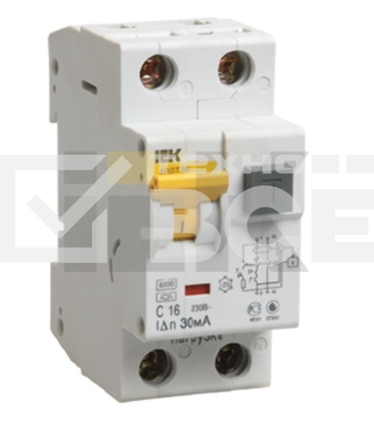 Выключатель автоматический дифференциального тока Iek MAD22-5-050-C-100 АВДТ 32 C50 100мА