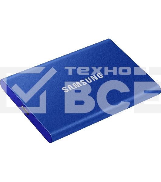 Внешний SSD Samsung T7, 2TB, USB 3.2 Gen 2 Type-C, R/W 1050/1000, синий