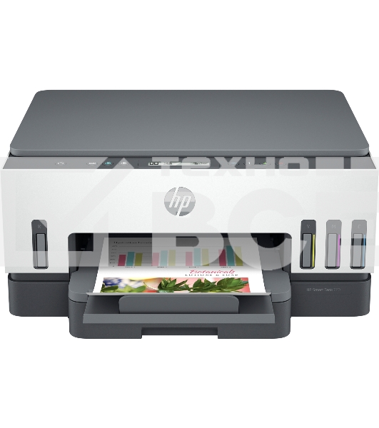 МФУ струйный HP Smart Tank 720 (6UU46A), A4, цветной, печ. до 15 стр/мин. (ч/б) до 9 стр/мин. (цвет), 1200x1200dpi (ч/б) 1200 x 4800 dpi (цвет), USB, Wi-Fi, BlueTooth, Air Print, Mopria