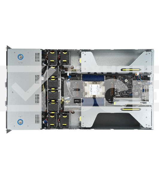 Серверная платформа/ ASUS ESC4000A-E12-SKU1, 2U GPU, 1 x SP5 LGA6096 EPYC 9004 (400W), 12DIMM DDR5, 2 x 2.5