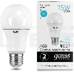 Лампа светодиодная Gauss Elementary 15Вт цок.:E27 груша 220B 4100K св.свеч.бел.нейт. A60 (упак.:10шт) (23225), фото3
