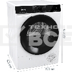 Сушильная машина Gorenje DPNA82WIFI/C белый, 8 кг, сушка - конденсационная, программ - 15, 60 x 85 x 65.3 см, фото34