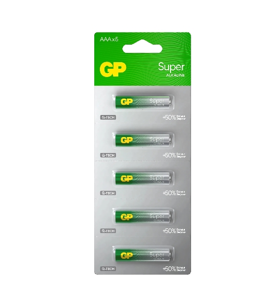 Алкалиновые батарейки GP Super Alkaline G-Tech 24А ААA - 1 шт. на отрывных блистерах