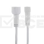 Удлинитель (шнур) Neon-night для подключения уличных гирлянд 1м белый ПВХ, фото 1