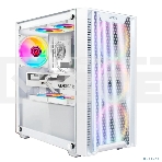 Компьютерный корпус Ginzzu CL660 mATX FAN 4*12FRGb передняя панель Решетка Белый, фото12