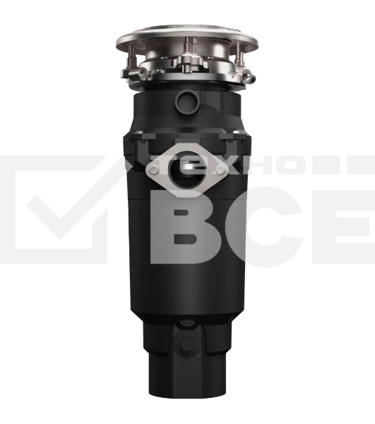 Измельчитель пищевых отходов Kuppersberg WSS 550 B, High-Tech, мощность 550 Вт, 3400-3800 об/мин, защита от перегрева, авто выключение, DC мотор, уровень шума 75 дБ, черный