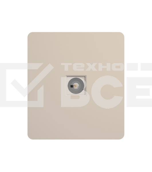 Розетка KRANZ ROUND TV с/у шелк