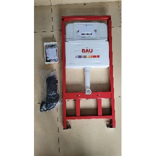 Инсталляция BAU PRO для подвесного унитаза, клавиша смыва BAU Stil для инсталляции, белый глянец