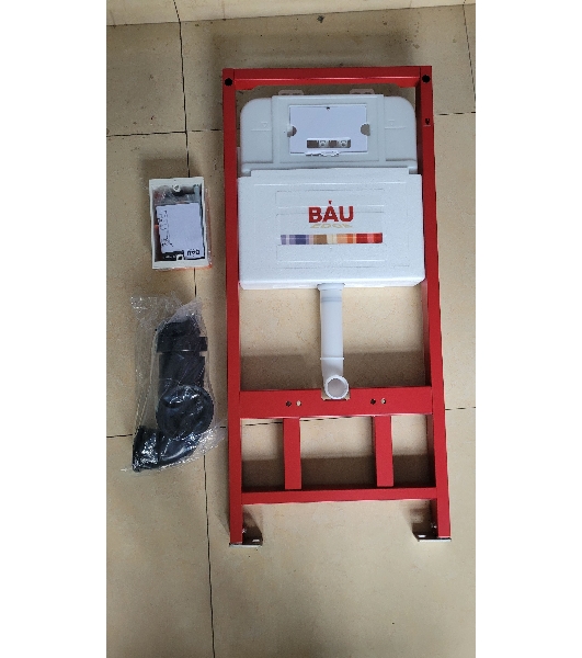 Инсталляция BAU PRO для подвесного унитаза, клавиша смыва BAU Stil для инсталляции, белый глянец