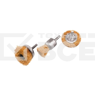 Кордщетка FIT 38563набор 3 шт (колесо 50мм чашка 50мм венчик 25мм)