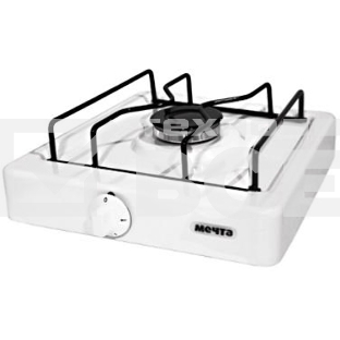 Газовая плита Мечта 100М белая, 1к Газ,1к., поворотные переключатели, белый