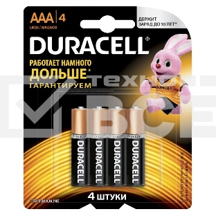 Батарея Duracell Basic CN LR03-4BL AAA (4шт)