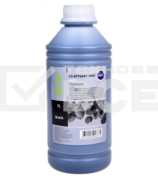 Чернила Cactus CS-EPT6641-1000 черный 1000 мл для Epson L100/L110/L120/L132/L200/L210/L222/L300/L312/L350/L355/L362/L366/L456/L550/L555/L566/L1300