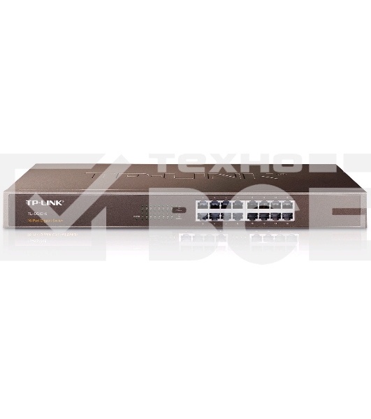 Коммутатор TP-Link SMB TL-SG1016 Коммутатор 16-port Gigabit Switch, 1U 19-inch rack-mountable steel case