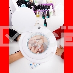 Лупа на струбцине Rexant, круглая, 3D, с подсветкой 60 LED, сенсорный регулятор яркости, белая 31-0531, фото6
