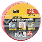 Изолента Iek UIZ-20-10-K04 0,18х19 мм красная 20 метров ИЭК, фото3