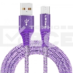 Кабель Crown USB - USB Type-C CMCU-3102C violet, фото2