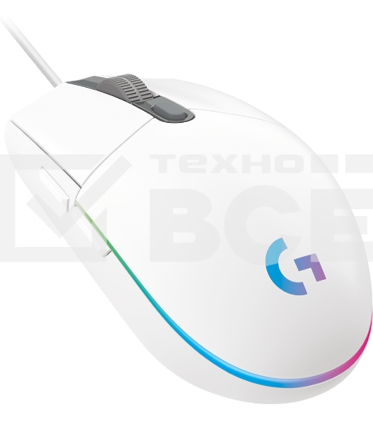 Мышь проводная Logitech G102 LIGHTSYNC белый, 8000 dpi, USB, кнопки - 6