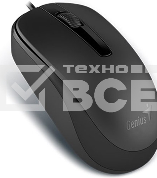 Мышь проводная Genius DX-120 черный, 1000 dpi, USB, кнопки - 3