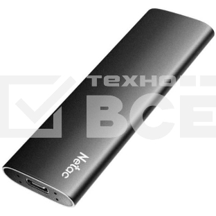 Внешний SSD Netac Z SLIM, 128 GB, USB 3.2 Gen 2 Type-C, R/W 520/480, черный