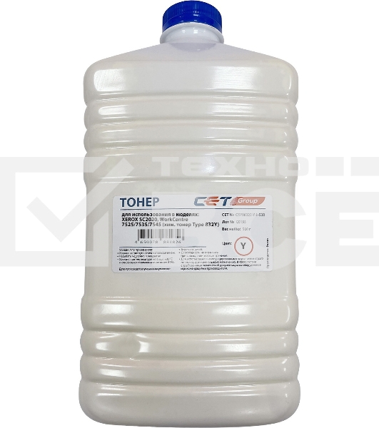 Тонер (PK832, CPT) для XEROX SC2020 (Japan) Yellow, 500г/бут, (унив.), OSP08323-Y-1-500