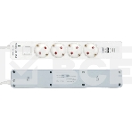 Сетевой фильтр Гарнизон EPS-OP-4-CU2-W-2 2.0 Мультипорт 4р, 10А, 1xType-C PD, 2 х USB QC, 4м, ур.защиты 4+, белый, пак(21449), фото3