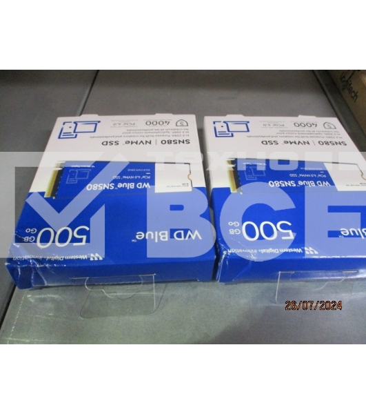 Накопитель SSD WD Blue SN580, 500GB, PCIe 4.0 x4, M.2 2280, NVMe, R/W 4000/3600