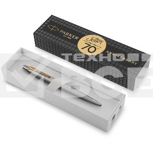 Ручка шариковая Parker Jotter SE 70th Anniversary K163 (2205611) Stainless Steel GT син. черн. подар.кор.