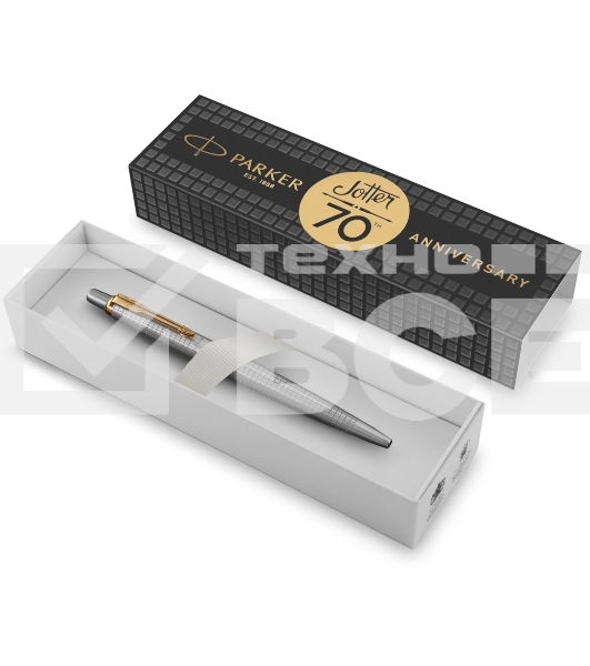 Ручка шариковая Parker Jotter SE 70th Anniversary K163 (2205611) Stainless Steel GT син. черн. подар.кор.