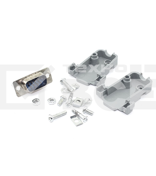 Сборный штекер RS232 DB9 папа