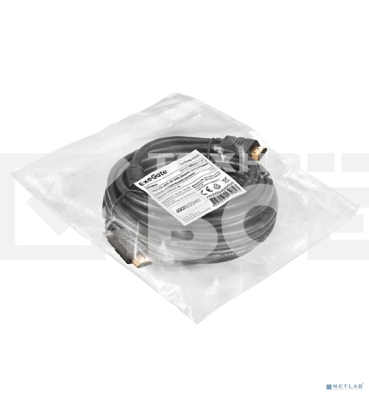 Кабель HDMI ExeGate EX-CC-HDMI2-7.5F (19M/19M, v2.0, 7,5м, 4K UHD, Ethernet, ферритовые кольца, позолоченные контакты)