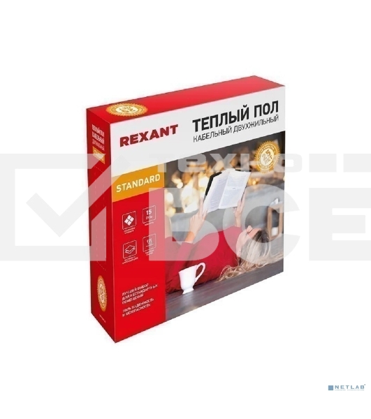 Теплый пол Standard RND -20-300 (300Вт/20м/ S обогрева, м2: 1,3-2,6) (двух жильный) 51-0513-3 Rexant