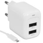 Сетевое зарядное устройство HOCO CS51A/Сетевое ЗУ/2 USB/Выход: 12W/белый, фото5